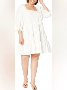 NWT Madewell Poplin Lizzie Babydoll Dress in Lighthouse Womens 22W